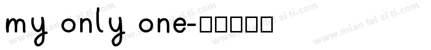 my only one字体转换